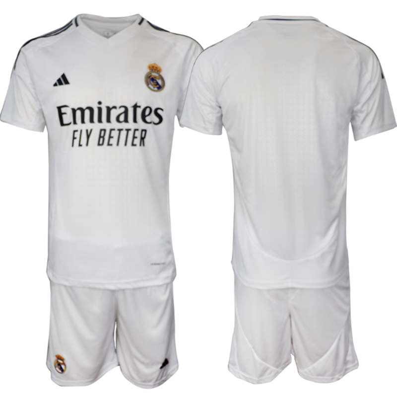 Men 2024-2025 Club Real Madrid home White blank Soccer Jersey